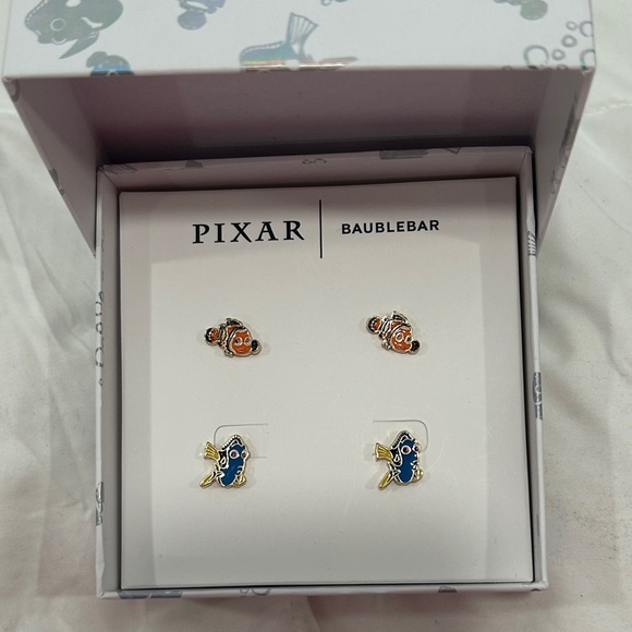BaubleBar X Pixar Nemo and Dory Earrings Set. NIB - Picture 3 of 4